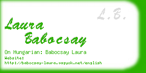 laura babocsay business card